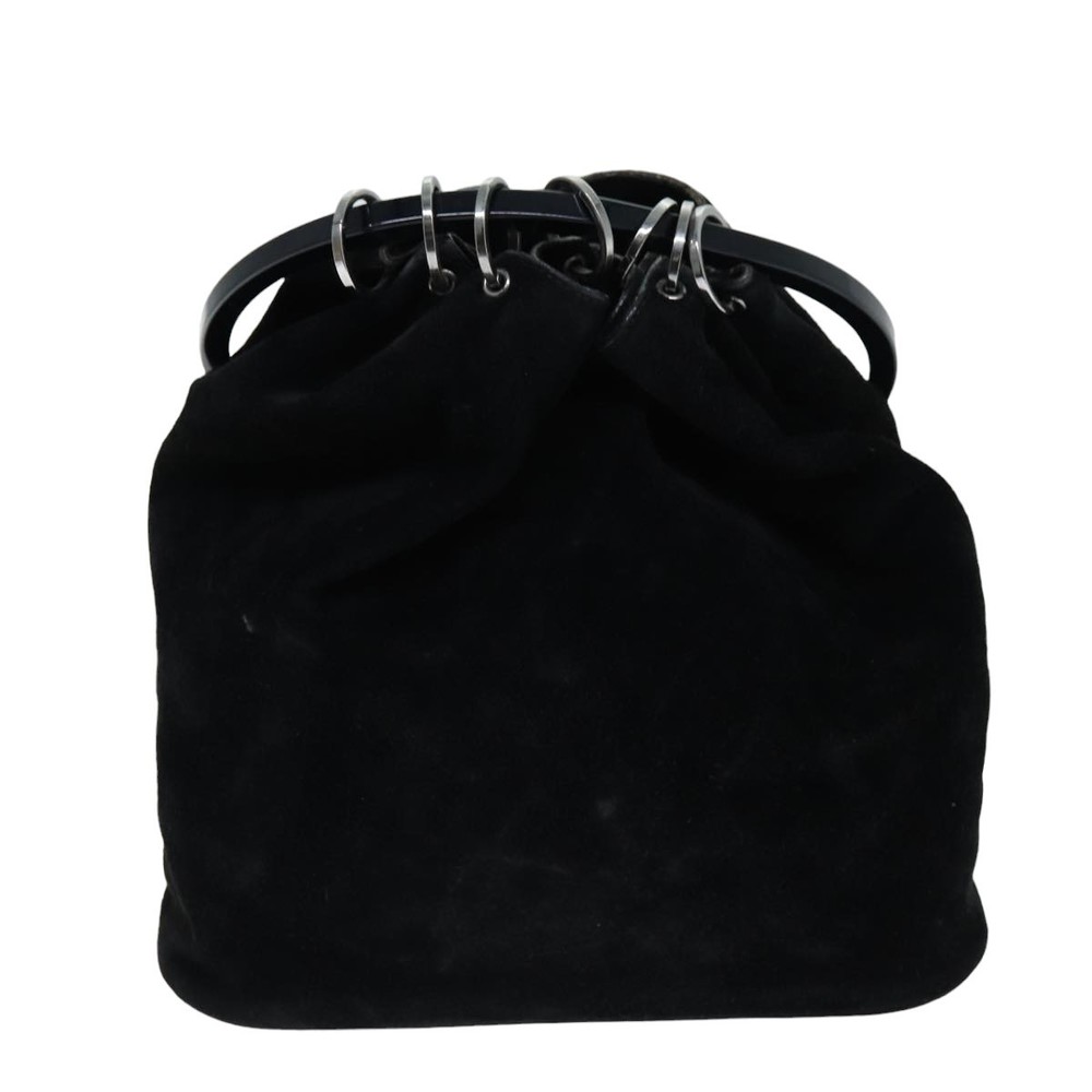 GUCCI Hand Bag Suede Outlet Black 001 3738 Auth 74647 - Picture 2 of 16